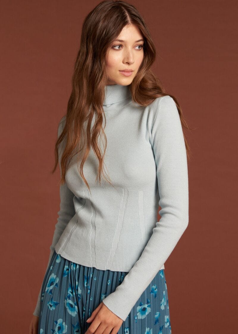 Long Sleeve Knit Blue