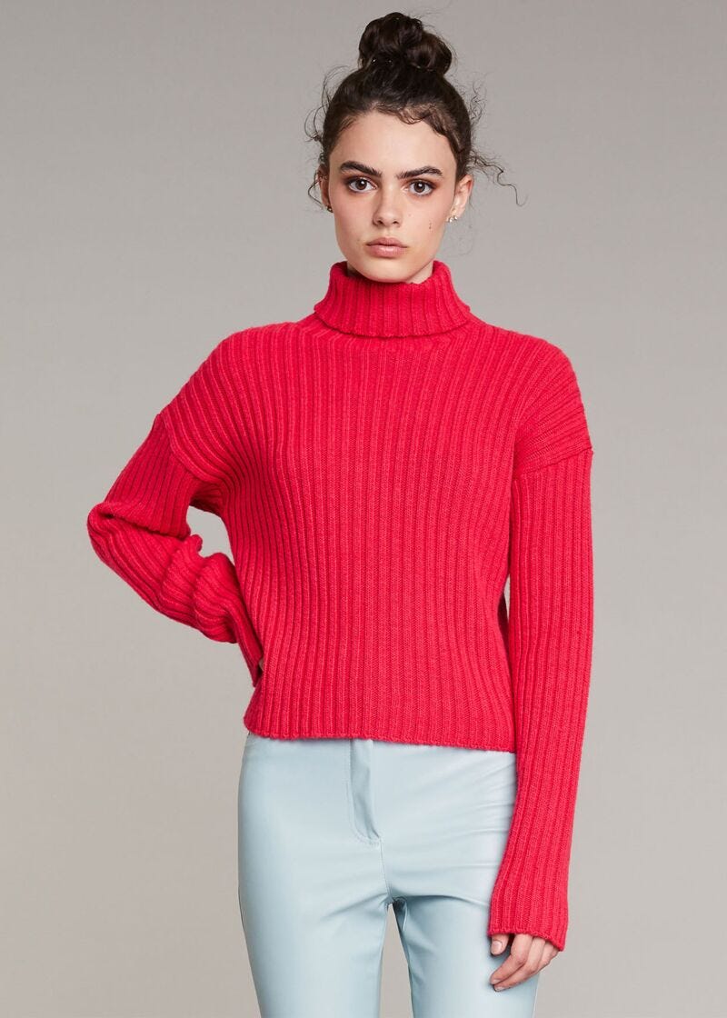 Long Sleeve Knit Red