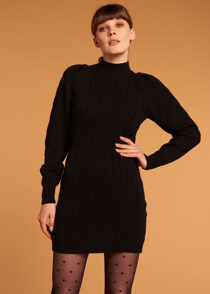 Knitted Dress Black