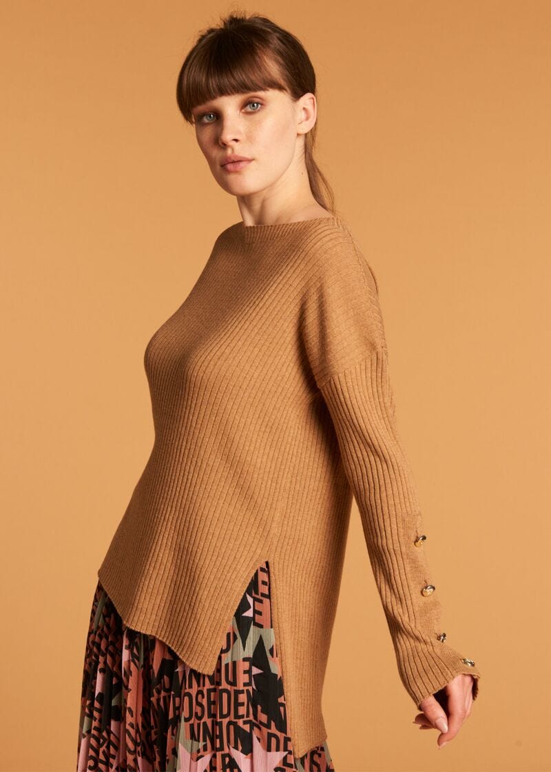 Long Sleeve Knit Brown