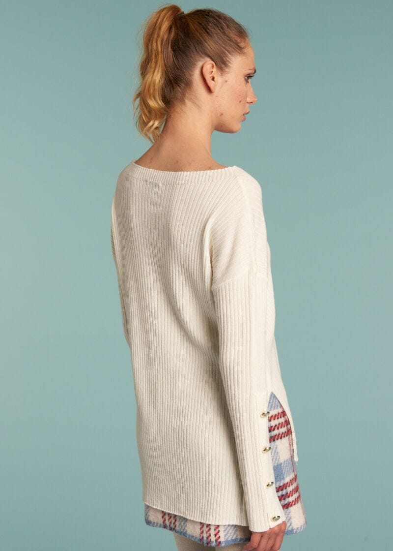 Long Sleeve Knit White