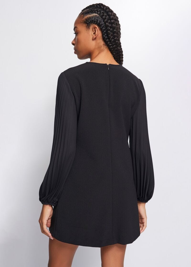 Two way stretch crew-neck dress