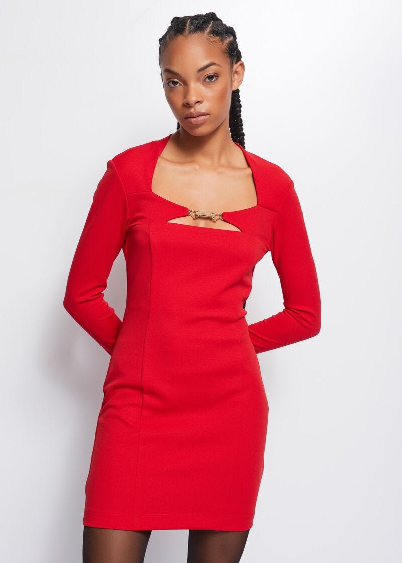 Scuba crepe dress