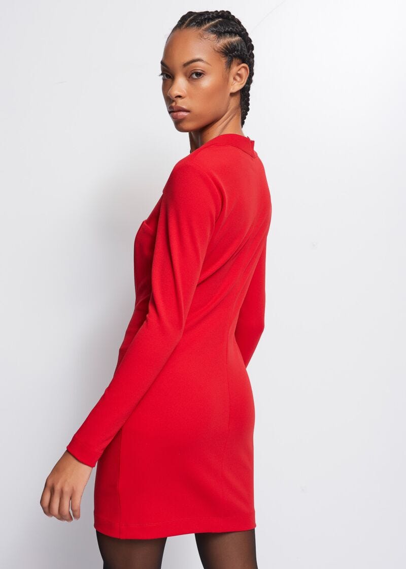 Scuba crepe dress