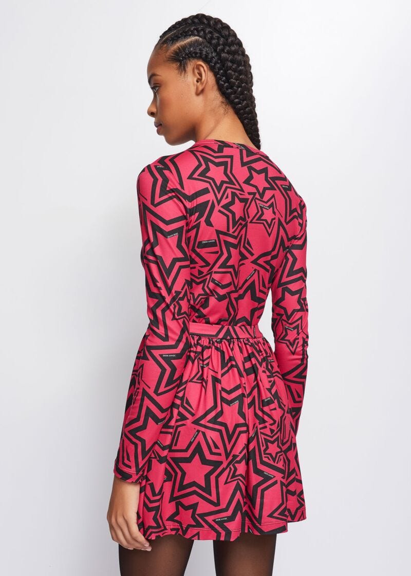 Dress with star print