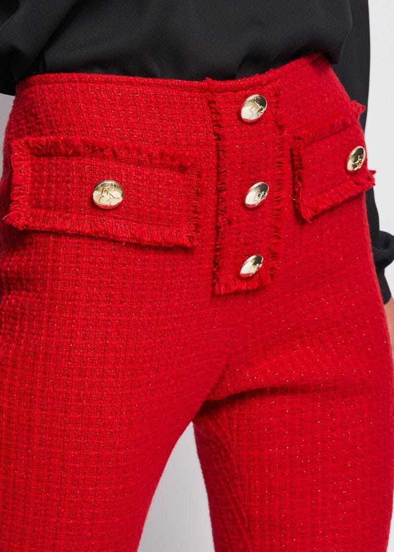 Pantaloni bouclé