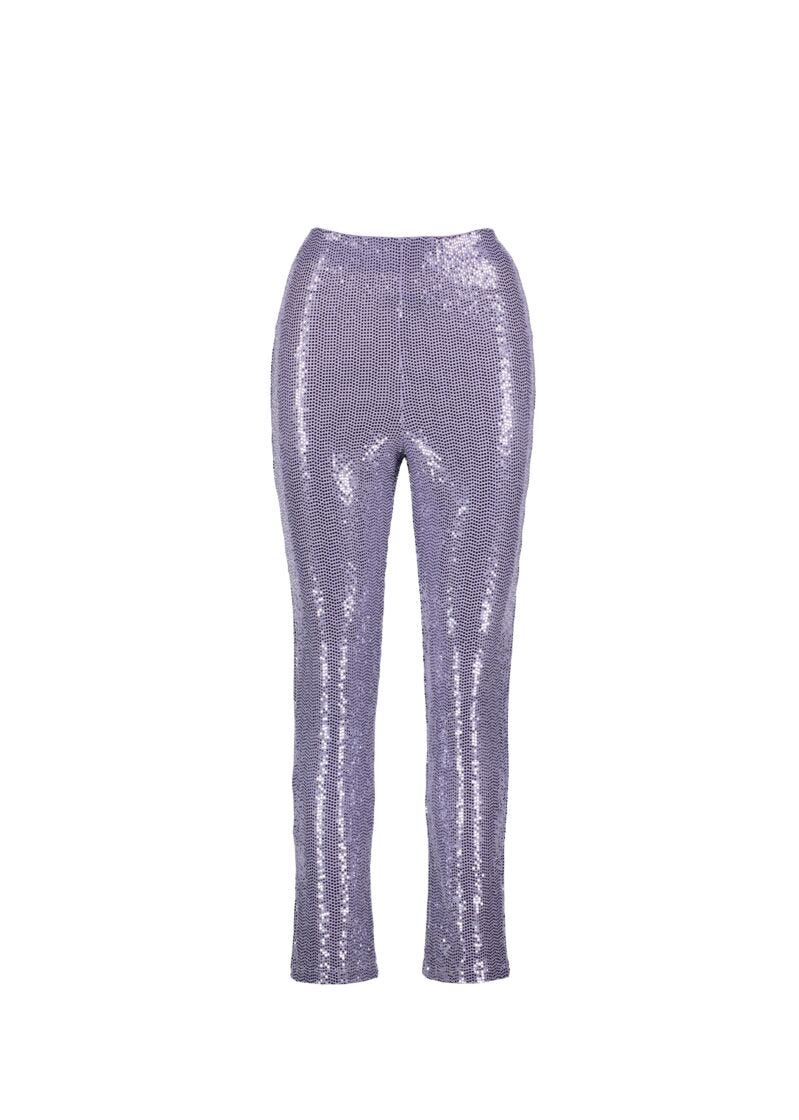 Trousers with sequins