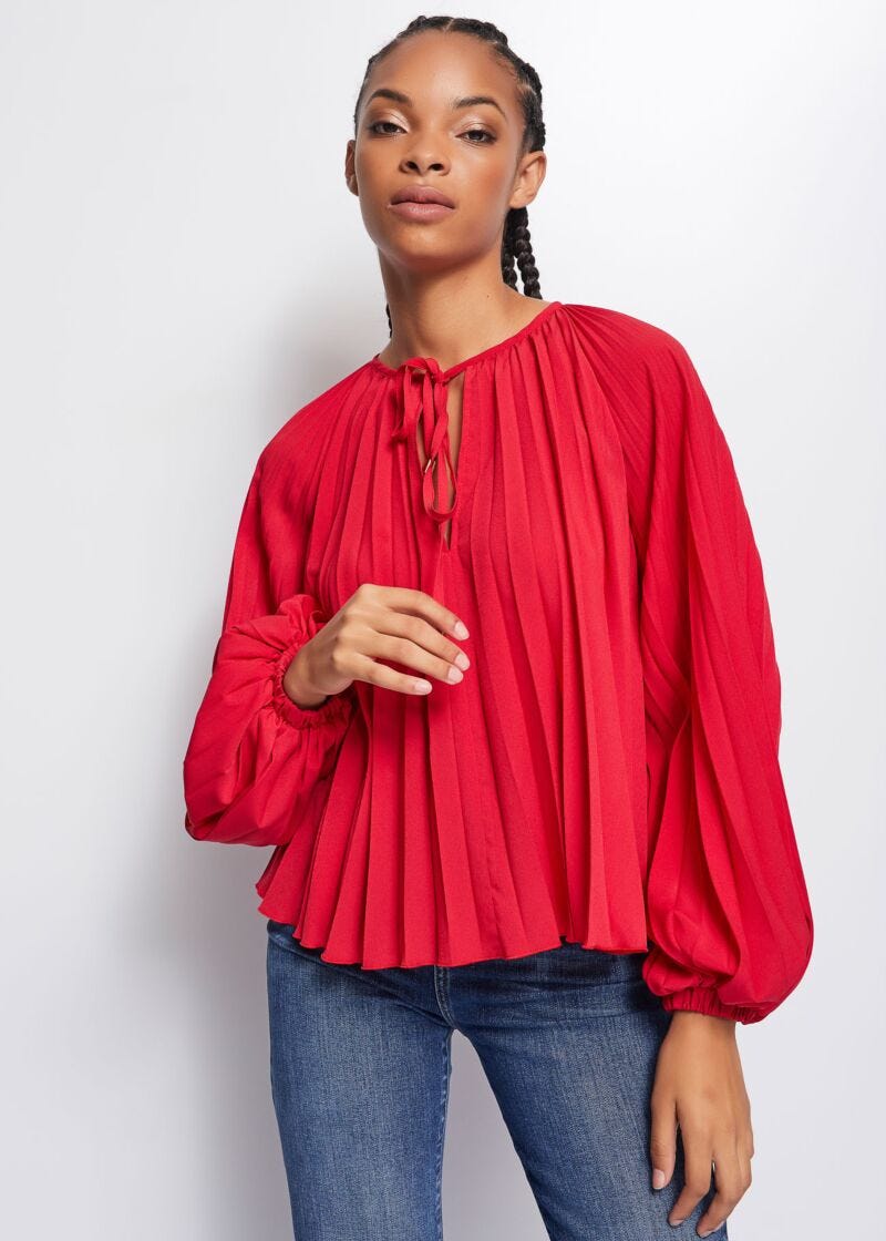 Crew-neck blouse