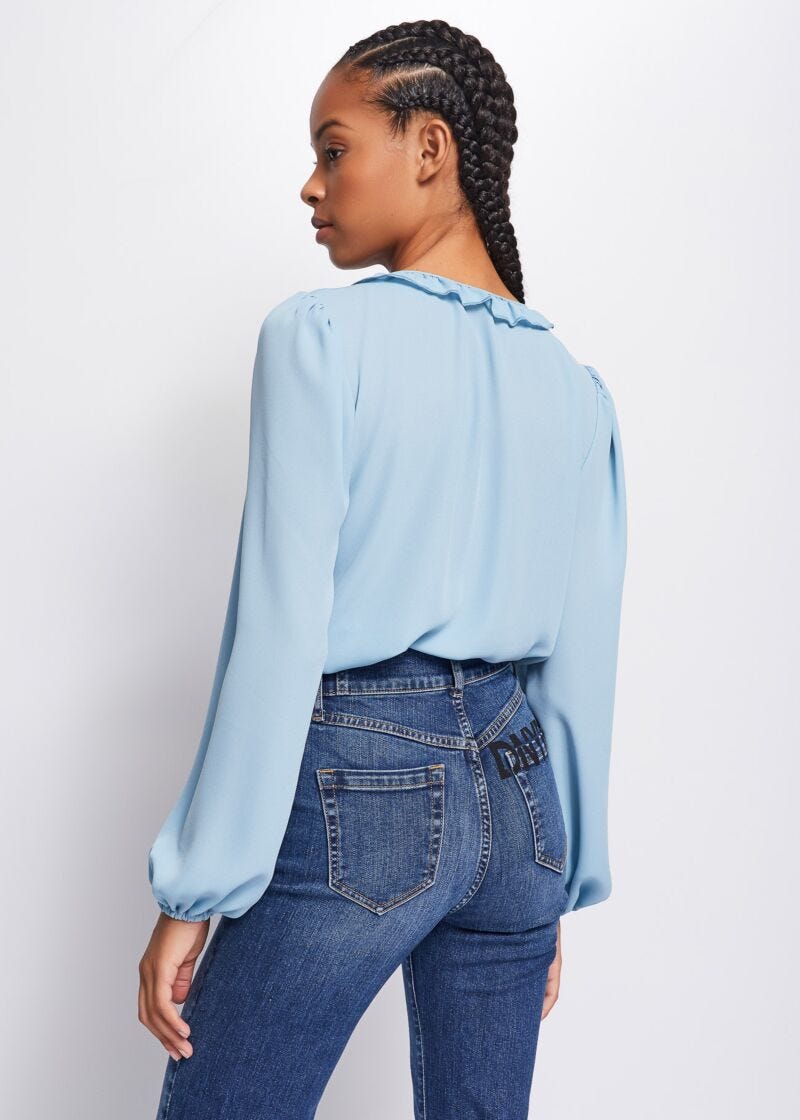 Body in georgette con rouches