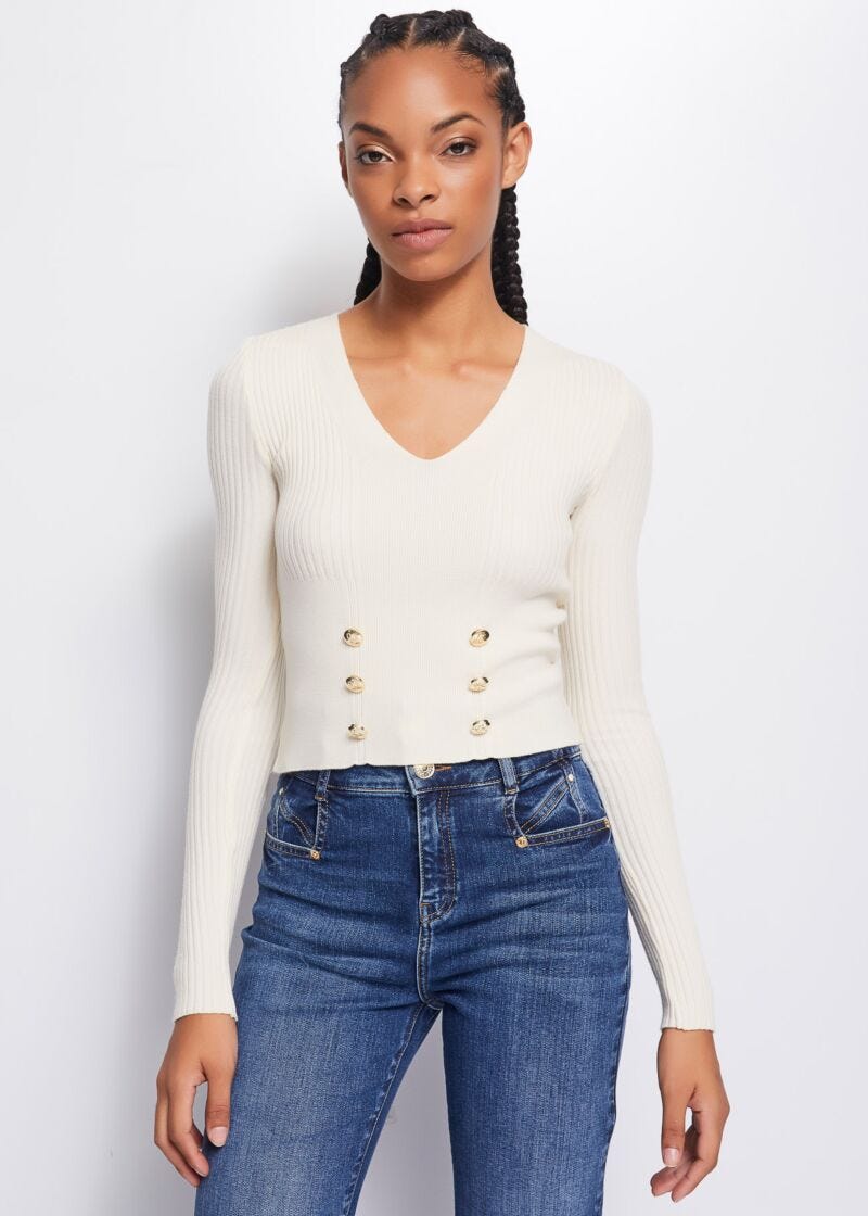Maglia con online bottoni