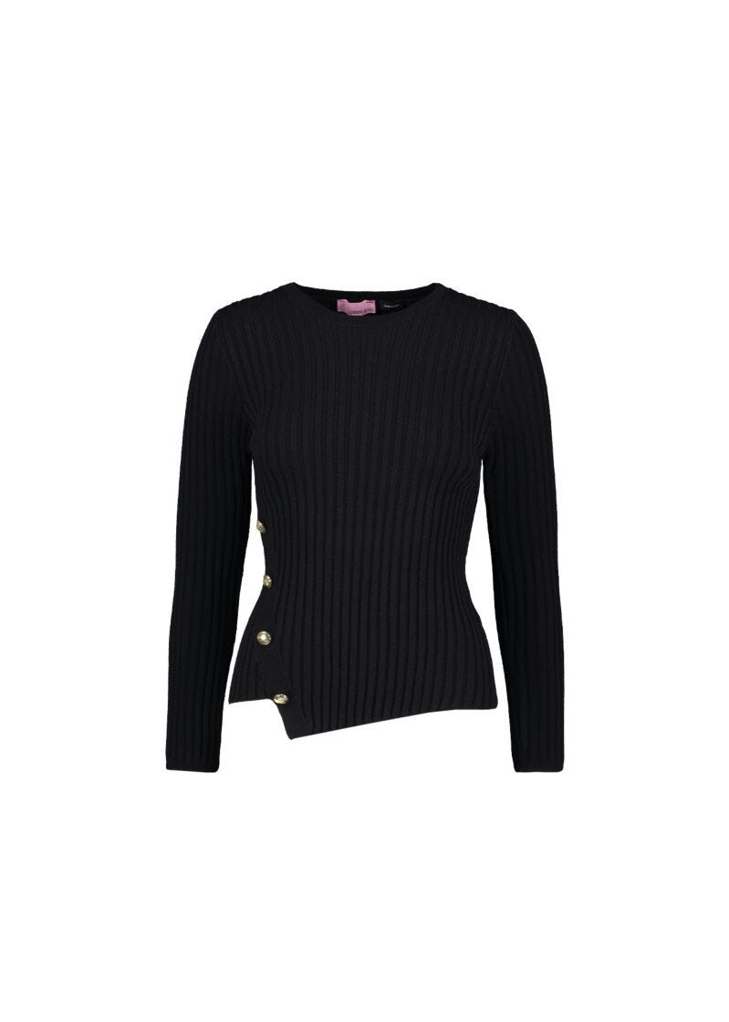 Maglia girocollo a coste