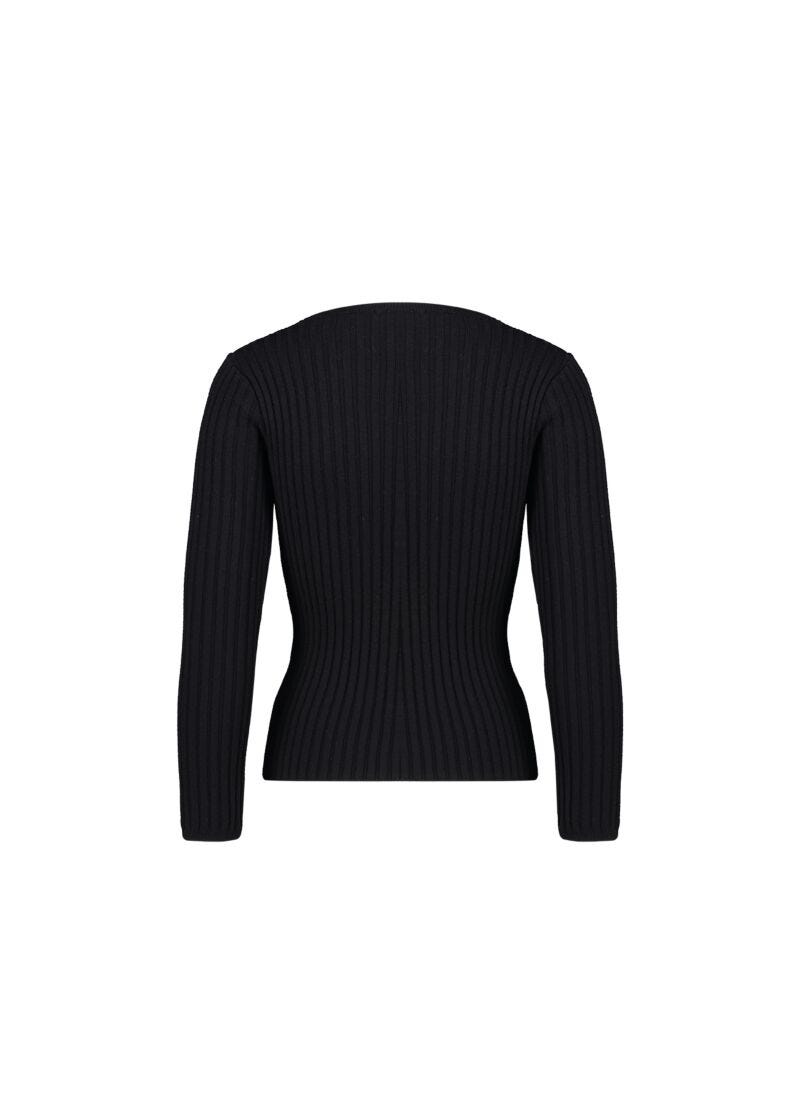 Maglia girocollo a coste