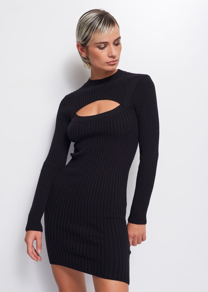 Ribbed knit dress