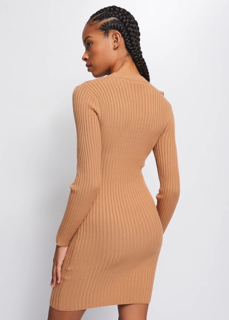 Ribbed knit dress