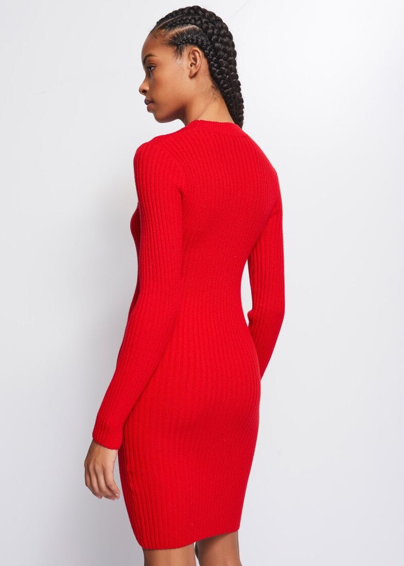 Ribbed knit dress