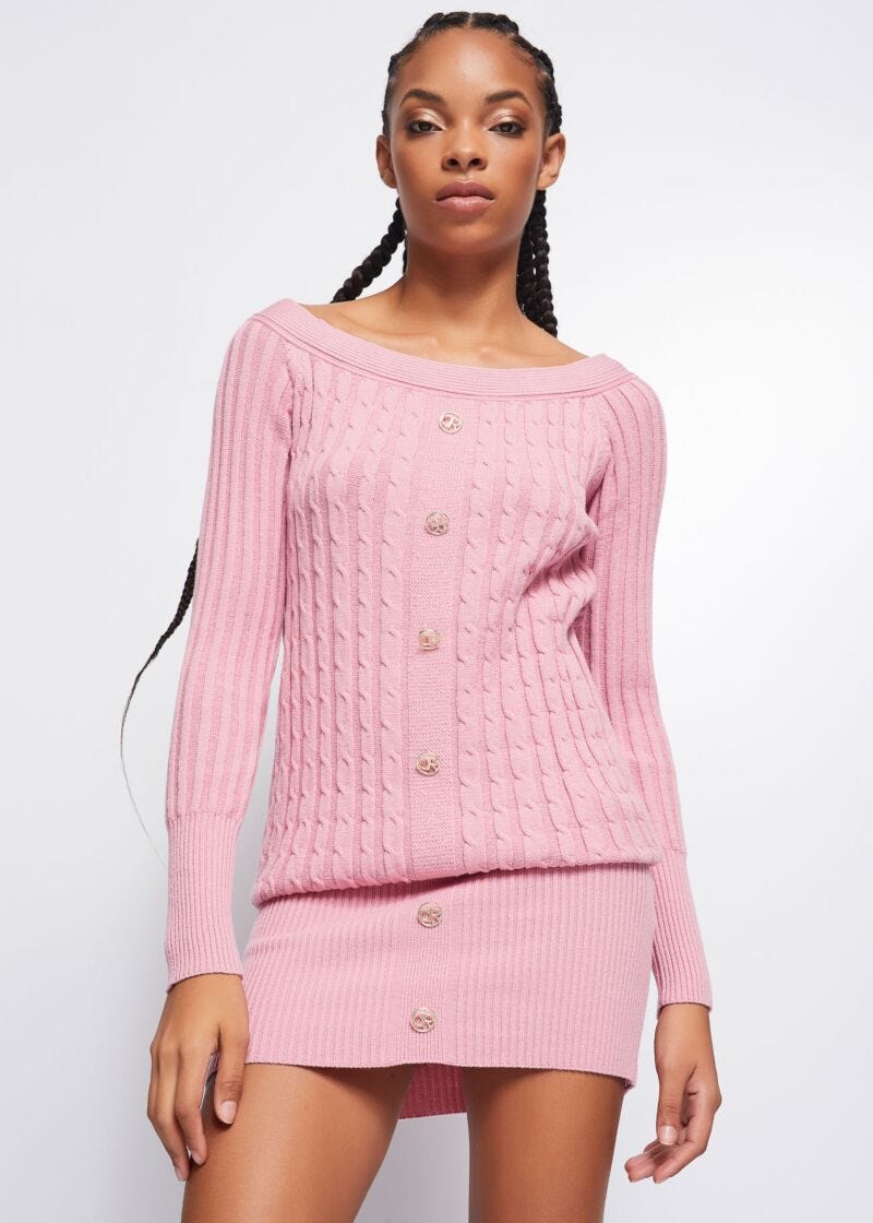 Cable knit dress