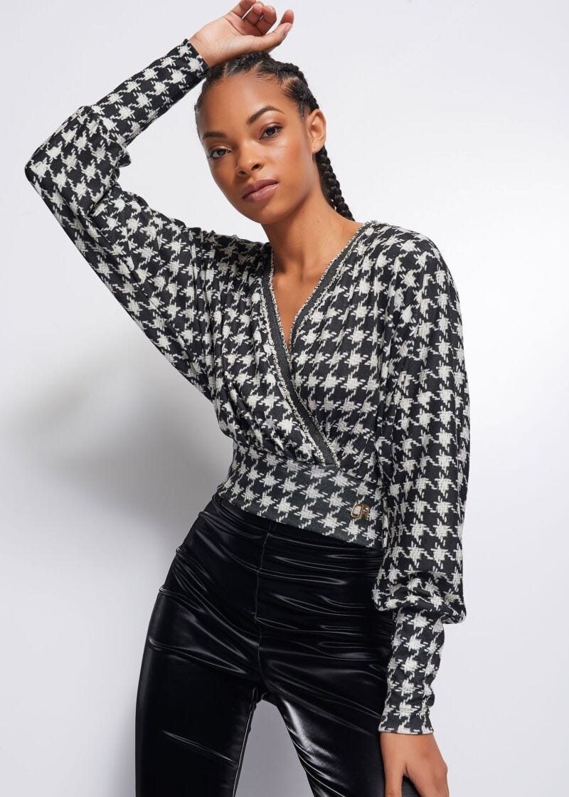 Houndstooth jumper