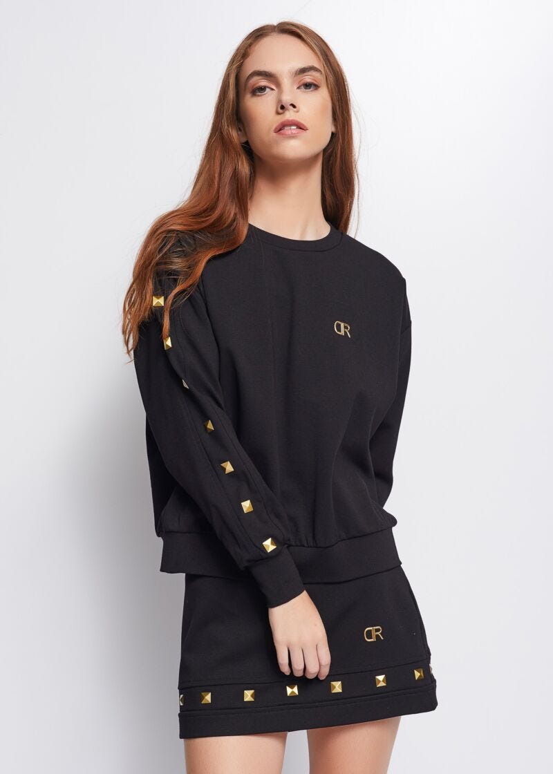 Felpa con borchie Dennyrose Store Ufficiale