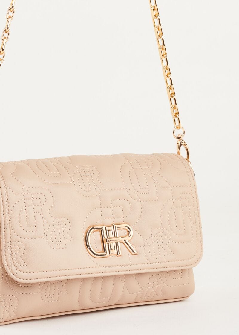 Crossbody bag in quilted faux leather