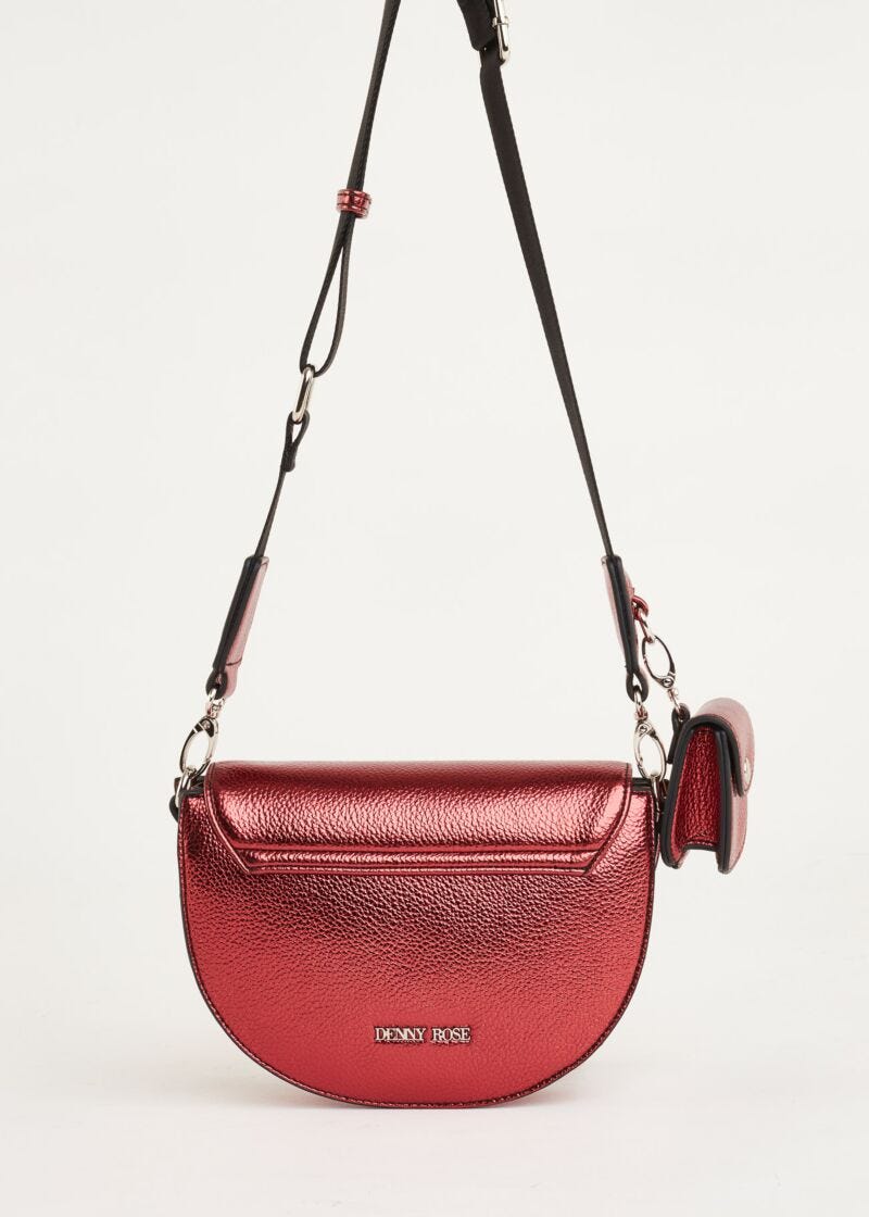 Crossbody in similpelle laminata