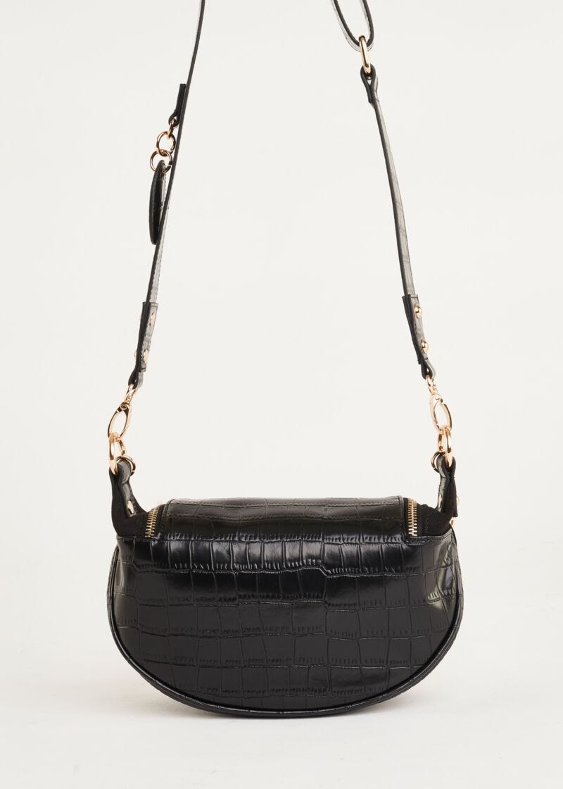 Crossbody effetto coccodrillo