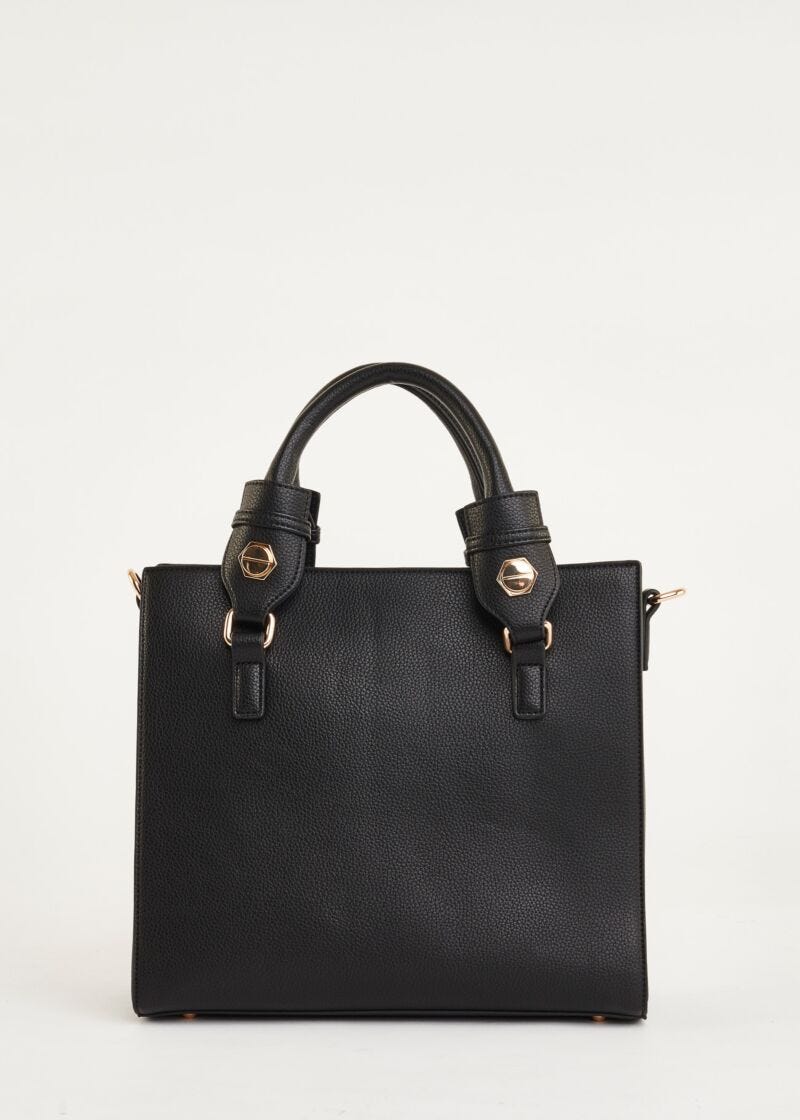 Shopping bag con maxi borchie