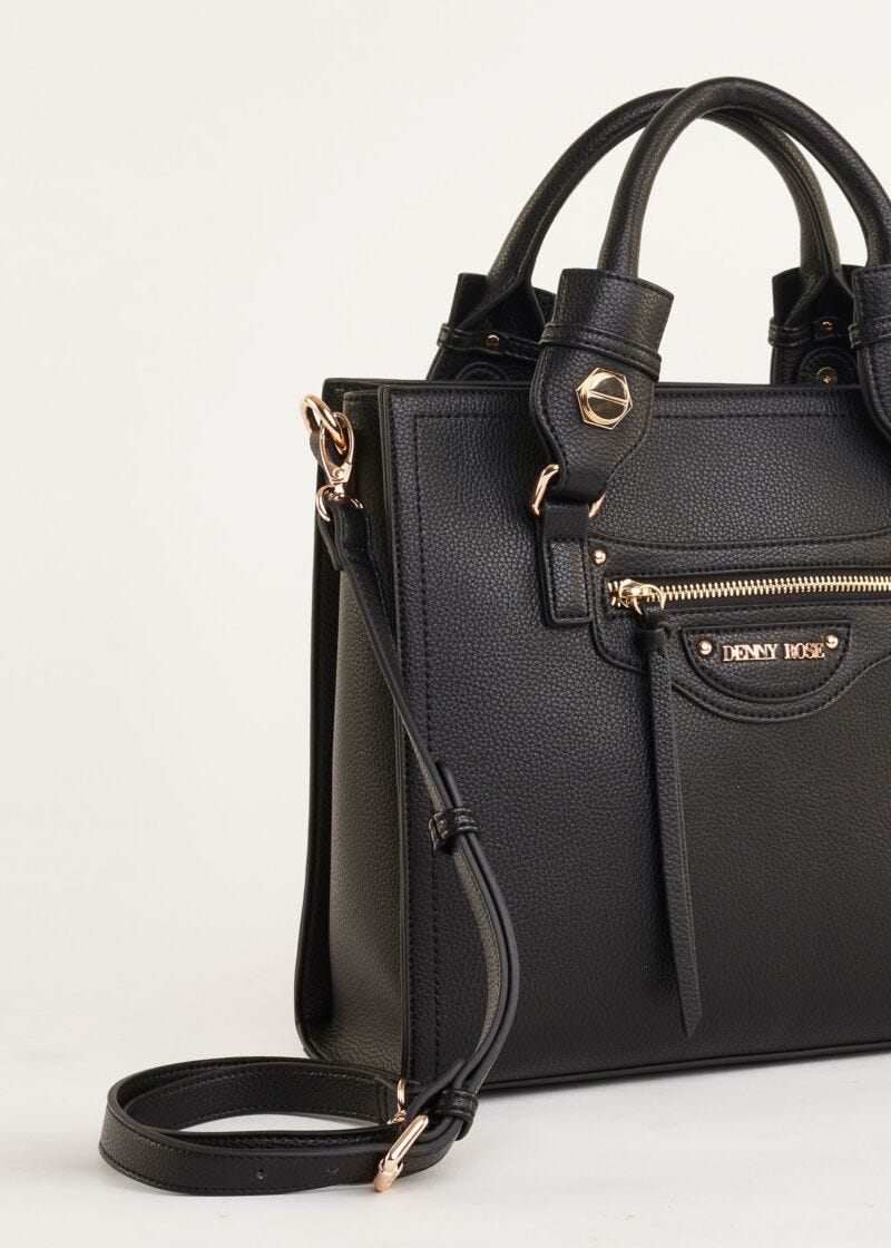 Shopping bag con maxi borchie
