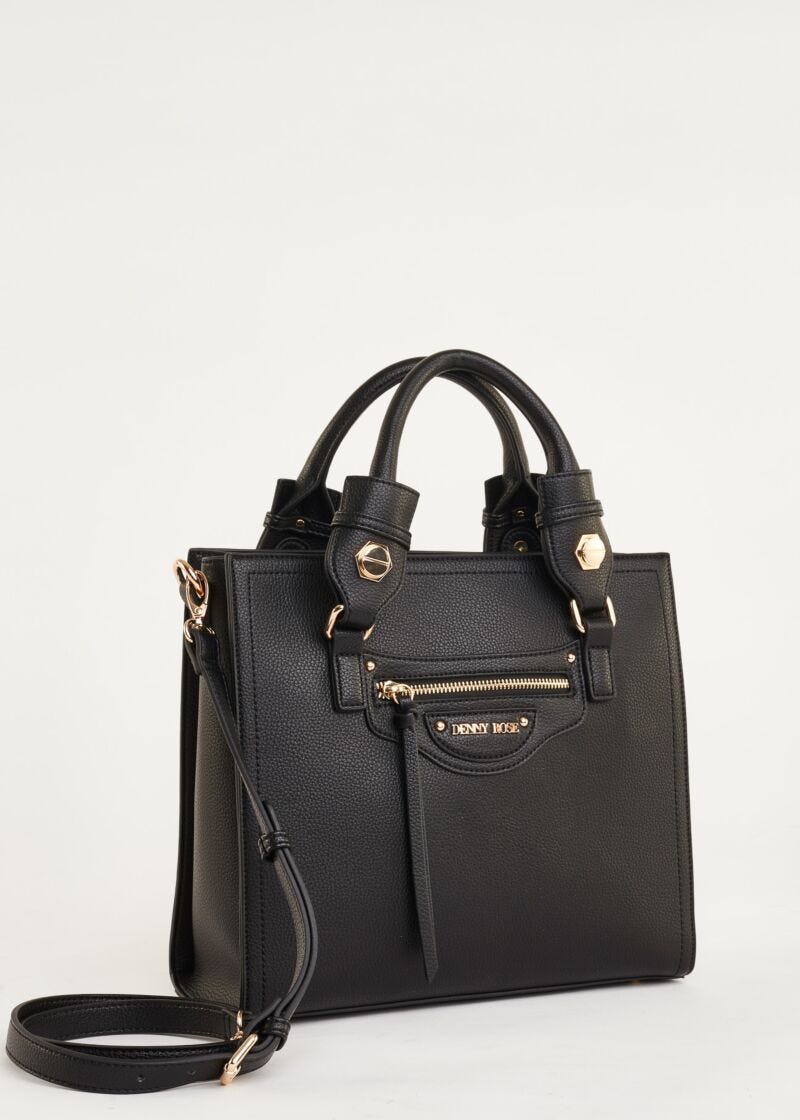 Shopping bag con maxi borchie