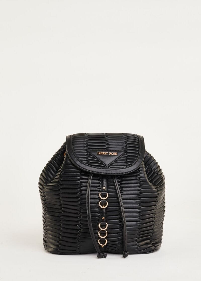 Pleated effect backpack