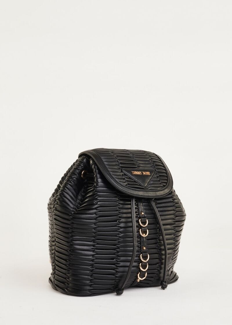 Pleated effect backpack