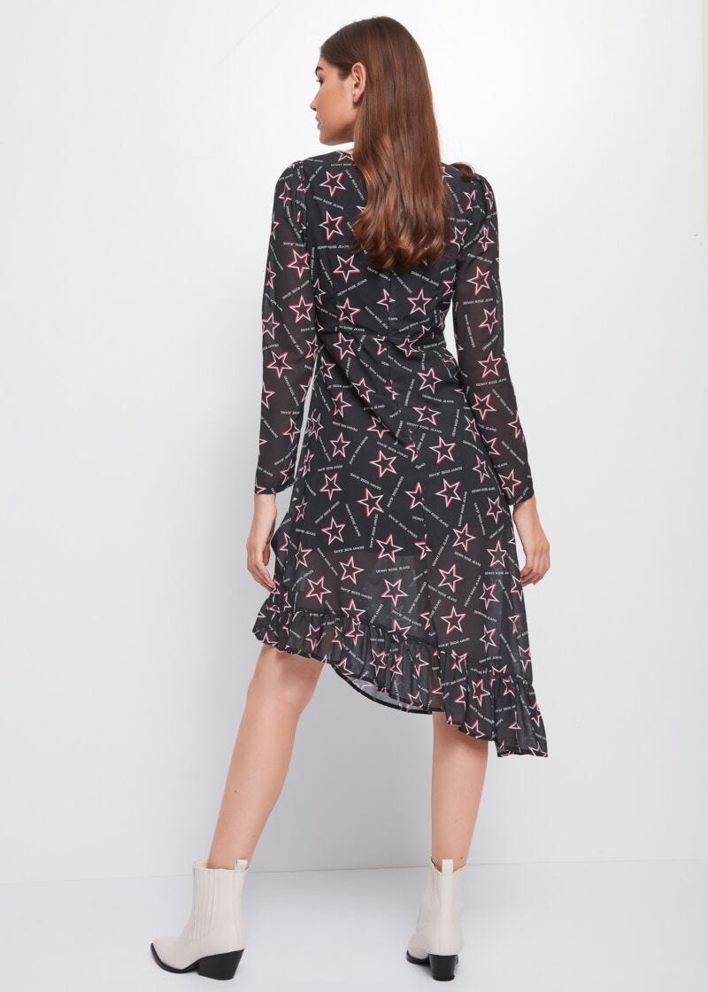 Dress with star print