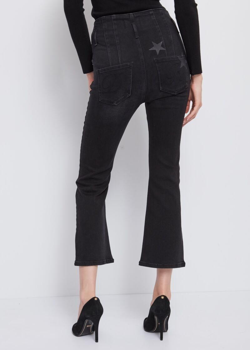 Flared cropped jeans