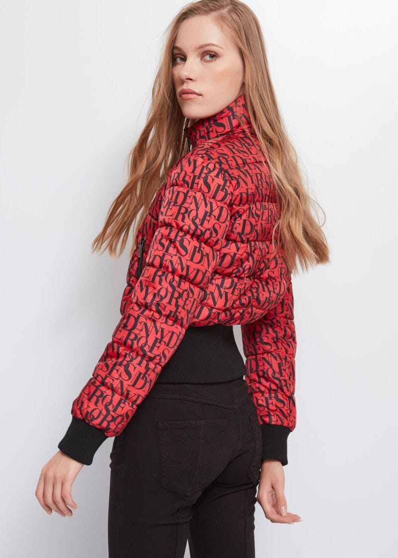 Printed down jacket in nylon