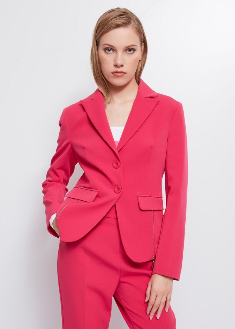 Two-way stretch blazer