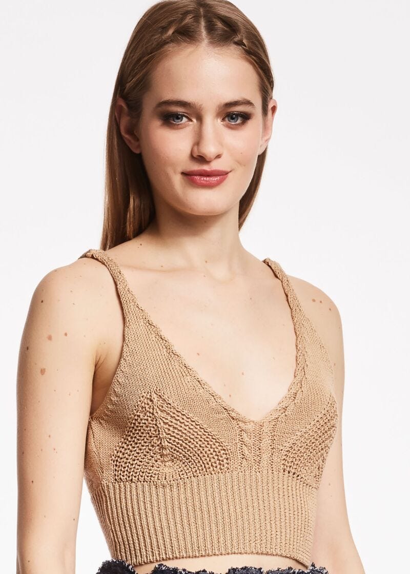 Crochet knit top