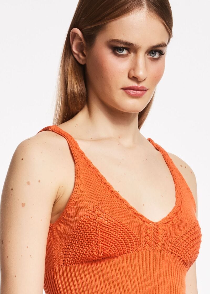 Crochet knit top