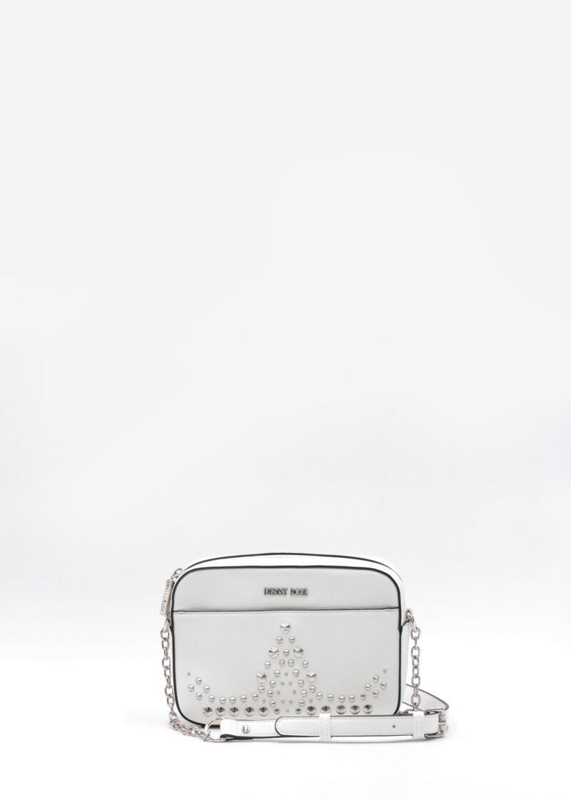 Crossbody in ecopelle con borchie