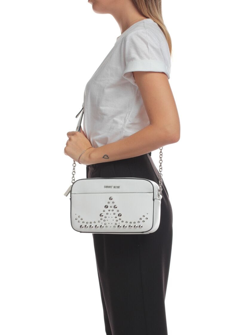 Crossbody in ecopelle con borchie