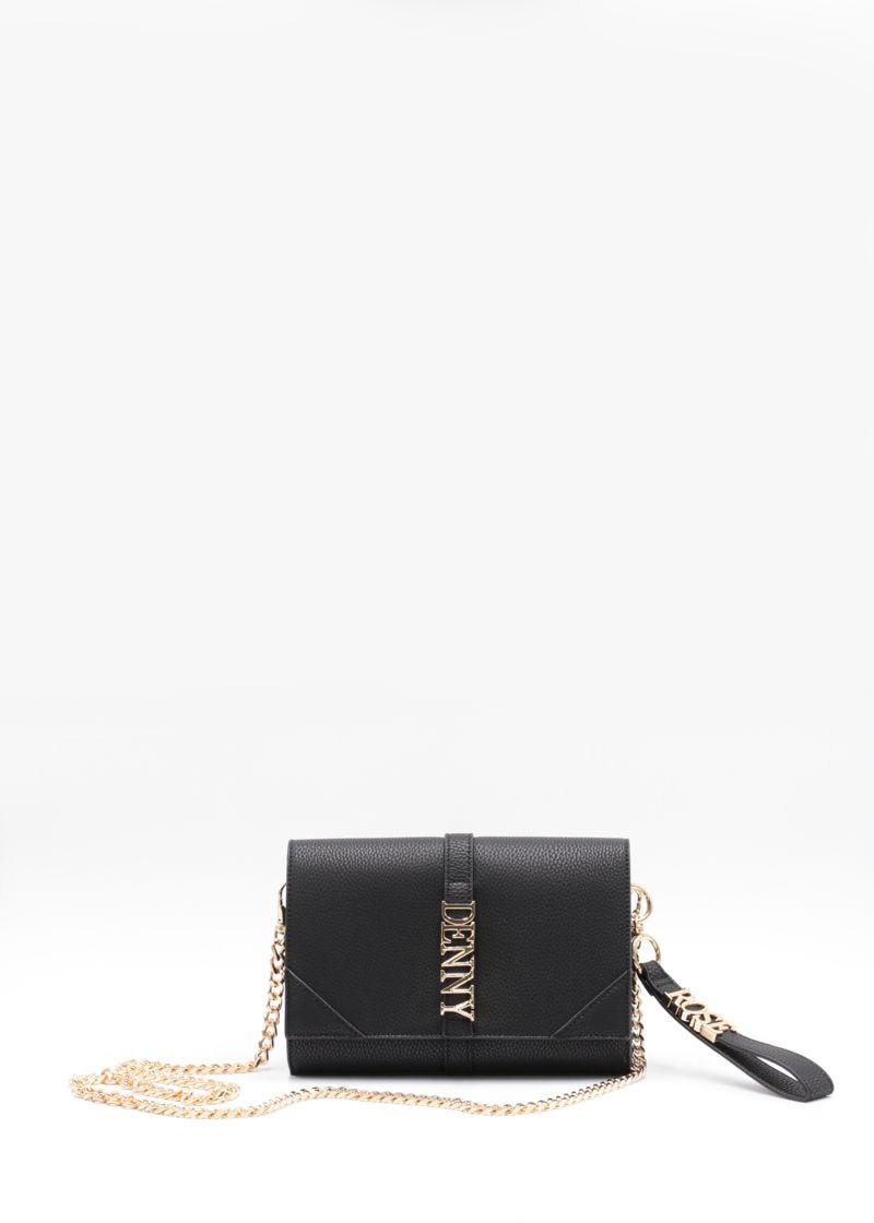 Crossbody bag with metal lettering