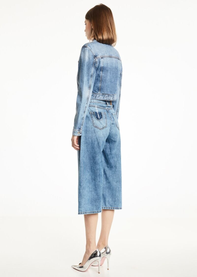 Giubbotto in denim di cotone