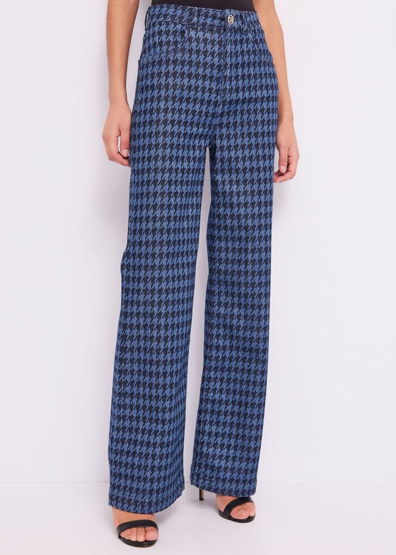 Houndstooth jeans