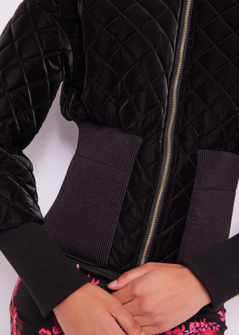 Quilted down jacket
