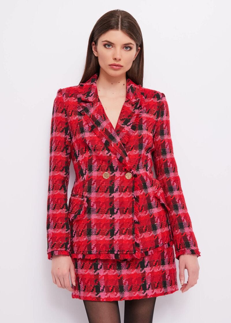 Houndstooth blazer