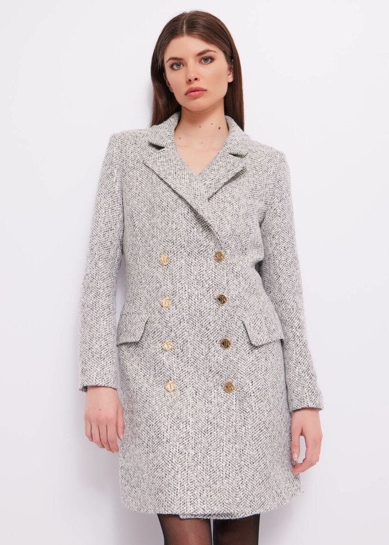 Coat with sequins