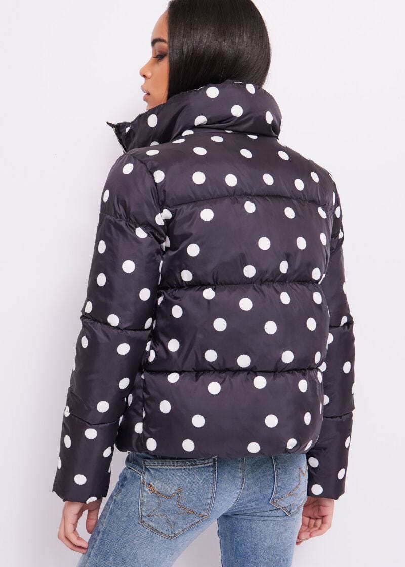 Down jacket with print