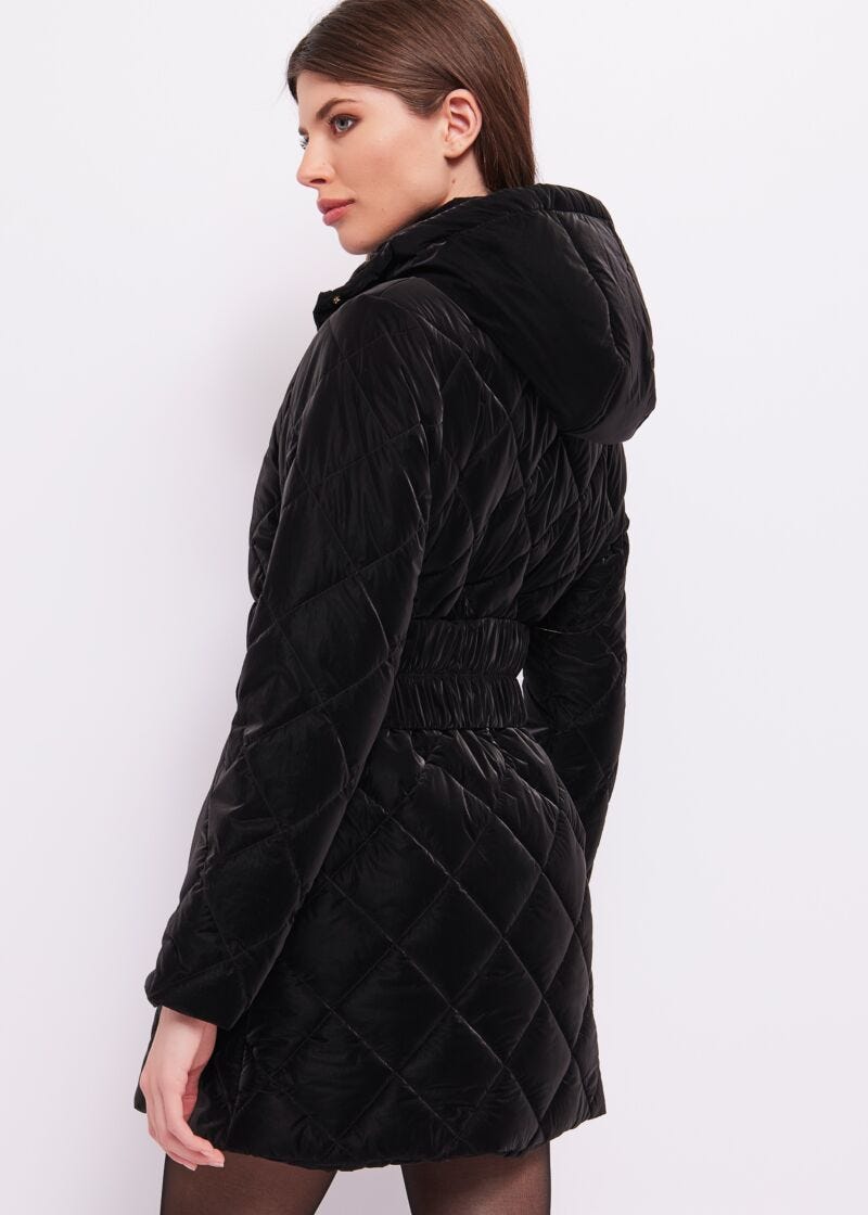 Hooded down jacket