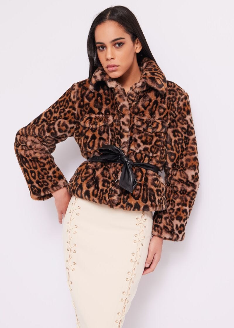 Animal-print jacket