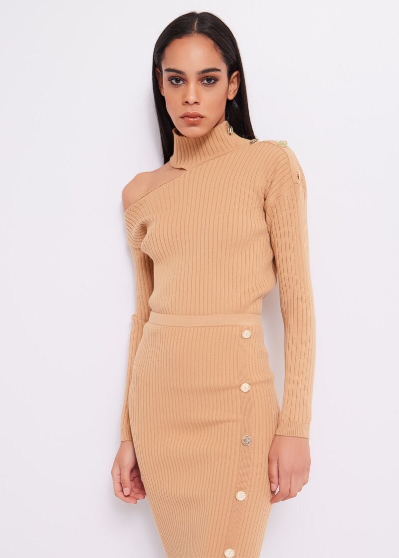 High-neck jumper