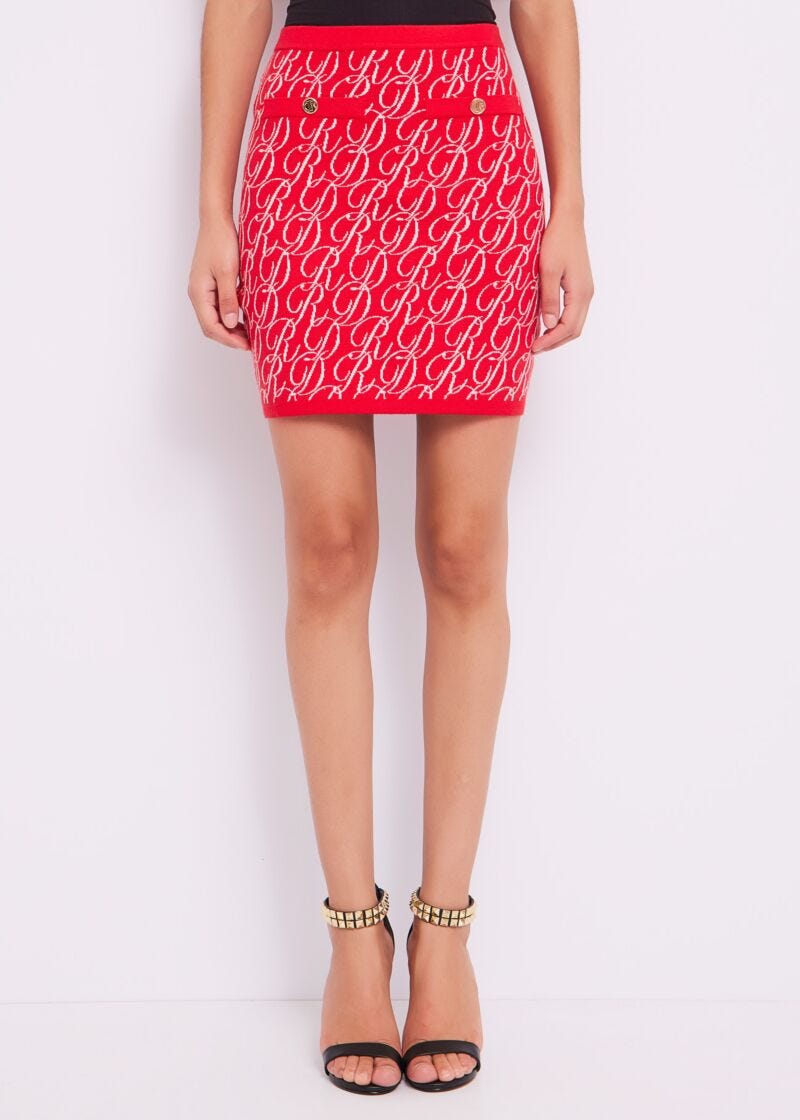 Jacquard miniskirt