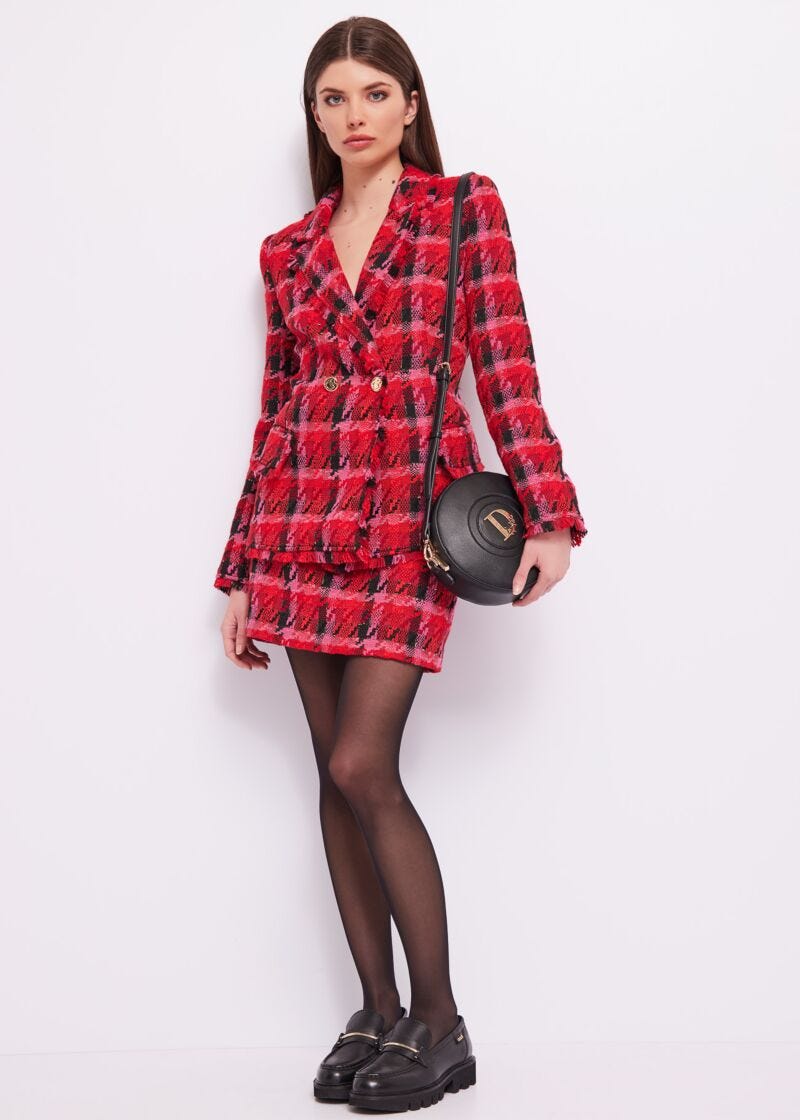 Houndstooth miniskirt